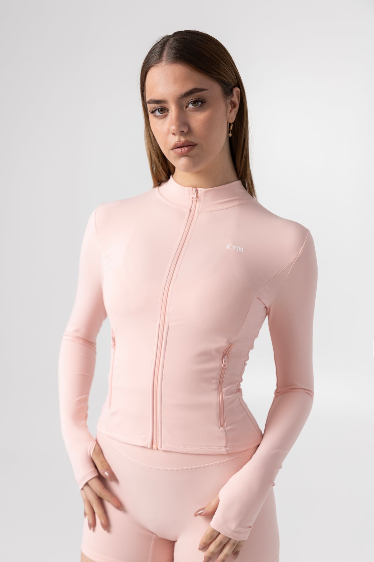 Baby Pink Zip-Up Jacket