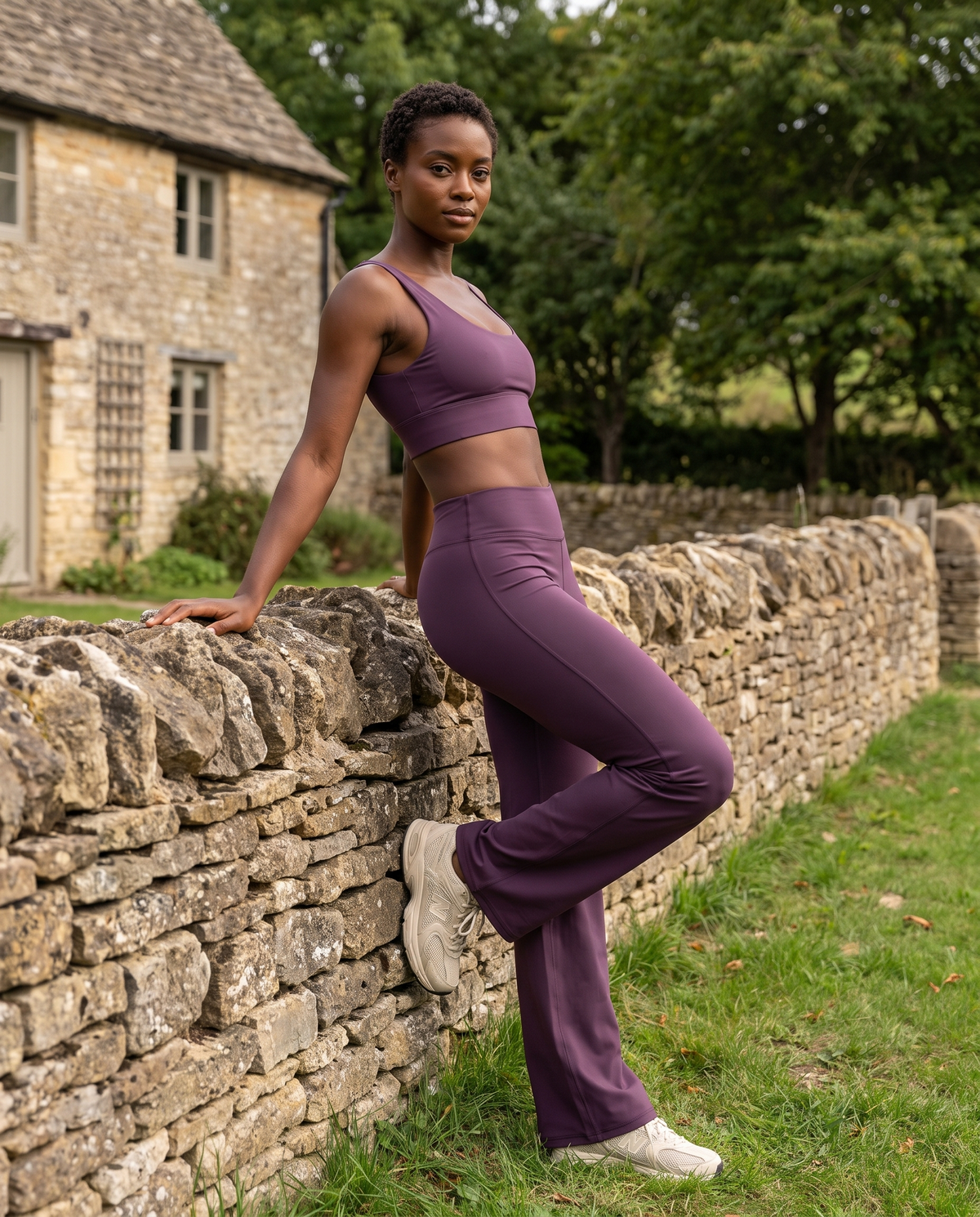High Waist Leggings Purple