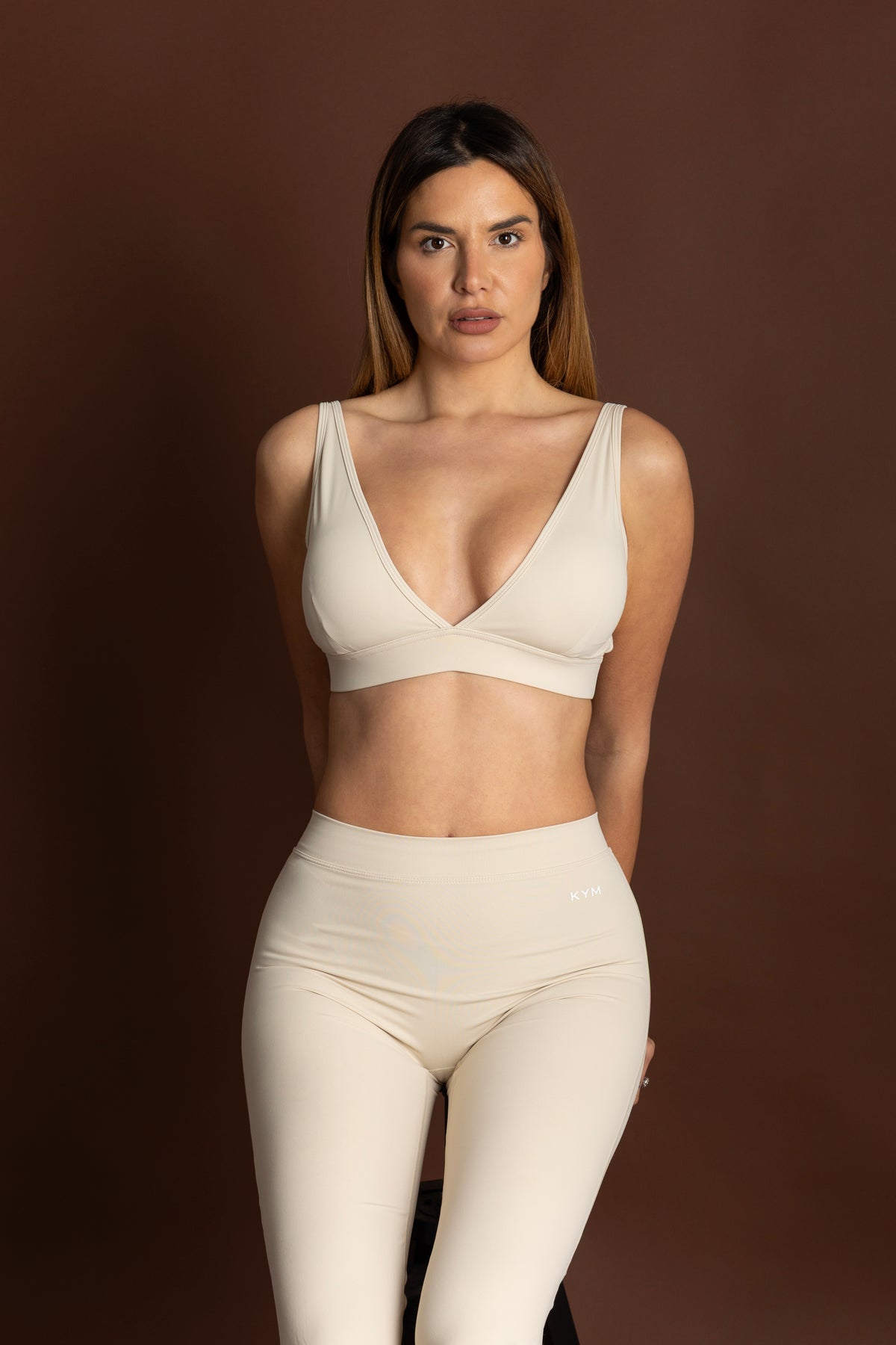 Λευκό V-Neck Τοπ με Ενίσχυση - Sptz4507-1zc