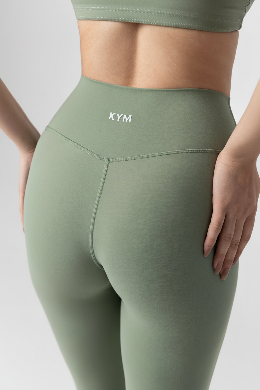 KYM High-Waist Leggings in Baby Green color